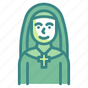 nun, catholic, christian, religious, avatar