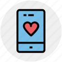 device, heart, love, mobile, phone, smartphone