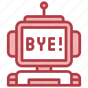 bye, chatbot, bot, conversation, communications