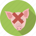 eating, food, no, pig, pork, prohibited, restricted