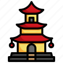 pagoda, architecture, and, city, architectonic, landmark, buildings