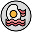 egg, bacon, cholesterol, fried, eggs, food, restaurant