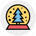 christmas, christmas tree, globe, pine, snow, tree