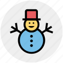 christmas, man, snow, snowman, winter