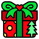 christmas, gift, present, ribbon, tree