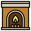 christmas, fireplace, house, warm