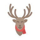 christmas, deer, head, reindeer