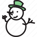 christmas, decoration, hat, snowman, winter, xmas