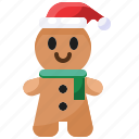 scarf, hat, gingerbread, xmas, christmas