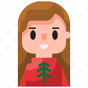 christmas, girl, woman, winter, xmas, young, avatar