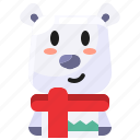 bear, xmas, polar, animal, christmas