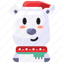 bear, xmas, polar, animal, christmas