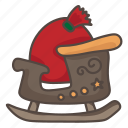 sledge, gift, santa, claus, christmas, xmas