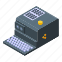 retro, cipher, isometric