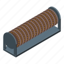 cylinder, cipher, isometric