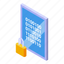 tablet, cipher, isometric