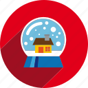 ball, circle, snow, christmas, decoration, xmas