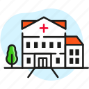 ambulance, building, city, emergency, facade, hospital