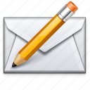 write, mail, letter, pencil