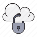 cloud, lock, private, protection, secure