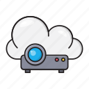 beamer, cloud, device, presentation, projector