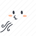 wind, cloud, emoji, emoticon