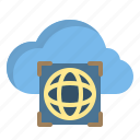 cloud, world, computer, interface