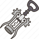 corkscrew, wine, bottle, opener, utensil