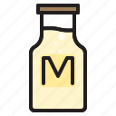 bottle, milk, drink, fresh