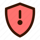 alert, security, shield, virus, warning