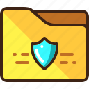 folder, protected, security, shield