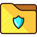 folder, protected, security, shield