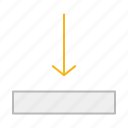 align bottom, bottom, text, align, align down, element, down, stroke, arrow, download, line, screen, position