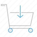 shop, trolley, product, buy, cart, stroke, supermarket, download, line, shopping cart, store