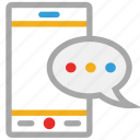 chat, mobile, mobile communication, speech bubble