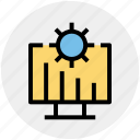 cogwheel, gear, graph presentation, lcd, monitor, presentation, setting