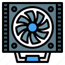 computer, cooler, cpu, device, fan, processor