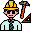 avatar, engineer, architecture, job, man, people, construction