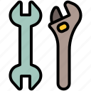 wrench, spanner, tool, construction, worker, mechanic, repair