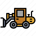 bulldozer, car, construction, loader, transportation, truck, wheel