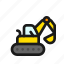 excavator, backhoe, digger, heavy, construction, equipment 