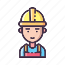 builder, construction, helm, repairman, safety, vest, worker