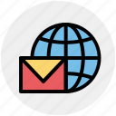 email, envelope, globe, mail, mailing, message, world