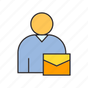 email, envelope, letter, mail, people, user