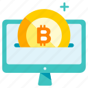 bitcoin, cryptocurrency, currency, digital, insert, online, trade