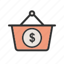 basket, business, cash, currency, dollar, money, wealth