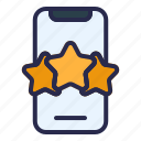 star, review, mobile, phone, smartphone, device, favorite