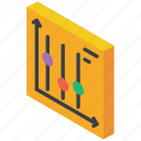 graph, iso, isometric, scatter, tile