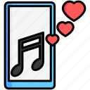 smartphone, love song, music app, love