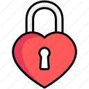 padlock, security, love, heart